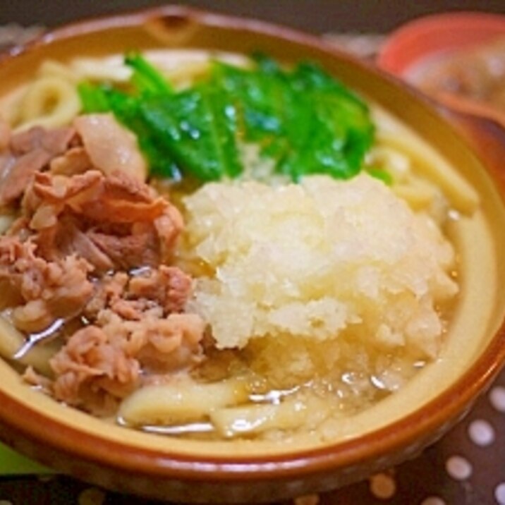 熱々おろし肉うどん♪